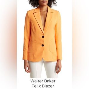 Walter Baker Felix Blazer - Bright Orange, Size Small